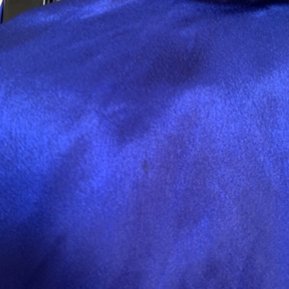 Vintage Satin Pyjamas Set Royal Blue Size Large - Picture 11 of 16